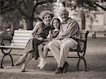 Portrait of Family on Park Bench