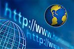 Internet Address, Globe and Wire Sphere North and South America