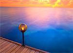 Dock at Sunset, Velidhu Island, Maldive Islands