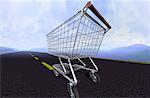Shopping Cart on Road