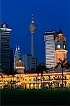 Sultan Abdul Samad Building at Dataran Merdeka, Kl Tower & Twin Towers, Kuala Lumpur, Malaysia
