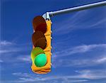 Green Traffic Light and Sky