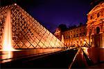 The Louvre Museum at Night Paris, France