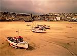 Bateaux de pêche, ville côtière anglais de Penzanze, Cornouailles en Angleterre