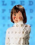 Portrait of Girl and Eye Chart