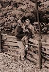 Portrait of Family Outdoors in Autumn