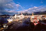 Navires au Port, le canal de Beagle, Tierra del Fuego, Argentine