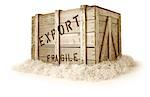 Caisse d'exportation en bois