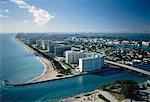 Vue d'ensemble de la ville de Miami, Floride, USA
