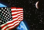 American Flag in Space