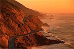 Big Sur côte au coucher du soleil en Californie, USA