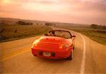 Man Driving Convertible Car Near Austin, Texas, USA