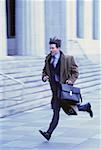 Businessman Running Outdoors