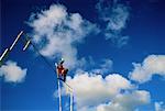 Pole Vaulter in Air