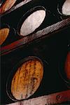 Oak Storage Barrels at Winery California, USA