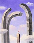 Illustration of Bending Office Towers