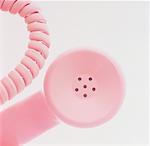 Close-Up of Pink Telephone Receiver