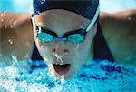 Close-Up of Woman Swimming