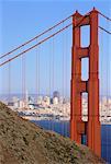 Golden Gate Bridge et le paysage urbain de San Francisco, Californie, Etats-Unis