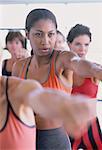 Women in Athletic Wear, Working Out in Exercise Class