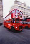 Double Decker Buses on Street London, England