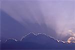 Nuages dans le ciel d'orage