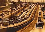 Traffic on Highway 401 at Sunset Toronto, Ontario, Canada
