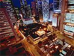 City Centre and Office Towers at Night Hong Kong, China