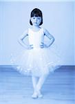 Portrait of Young Girl Dressed in Ballerina Costume