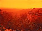 Vue d'ensemble du Parc National du Grand Canyon au coucher du soleil, Royal Cape North Rim, Arizona, Etats-Unis