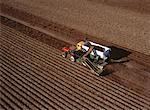 Aerial View of Potato Harvest Carberry, Manitoba, Canada