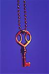 Close-Up of Skeleton Key on Chain