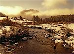 River and Landscape in Winter Rocky Mountain National Park Colorado, USA