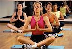 Group of Women Sitting in Yoga Class