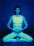 Porträt der Frau praktizieren Yoga