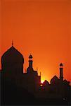 Taj Mahal au coucher du soleil, Agra, Inde