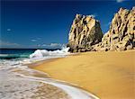 Formations rocheuses sur plage mer de Cortes les amoureux de la, Cabo San Lucas Baja, Mexique
