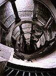 Looking Down at Staircase in The Vatican Museum Vatican City, Rome, Italy