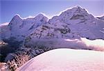 Vue d'ensemble de montagnes et de la région de Jungfrau paysage, Suisse