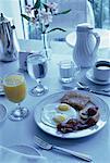 Service en chambre petit déjeuner réglage