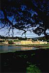 Silhouette of Trees with Lake And Buildings, Port Arthur Tasmania, Australia
