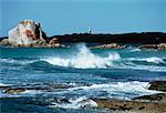 Rocky Shoreline and Waves Mount William National Park Bay of Fires, Tasmania, Australia