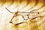 Close-Up of Eyeglasses on Financial Page