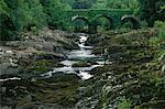 Man Fishing from Rocks on Sheen River, Ireland