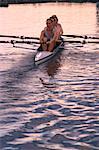 Female Rowers at Sunset Toronto, Ontario, Canada