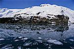 La neige et la glace de mer recouverte de montagne, Fjord de Kenai, Alaska, Etats-Unis