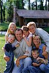 Portrait de famille en plein air