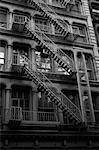 Building and Fire Escape Soho, New York, New York, USA