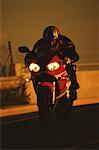 Motorcyclist Speeding on Road Woodbridge, Ontario, Canada