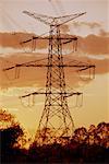 Electrical Tower at Sunset